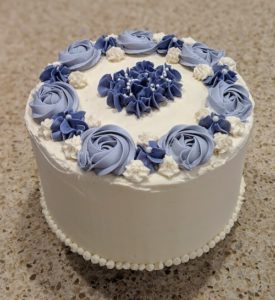 Cake with Blue Swirls - My Lovi LLC